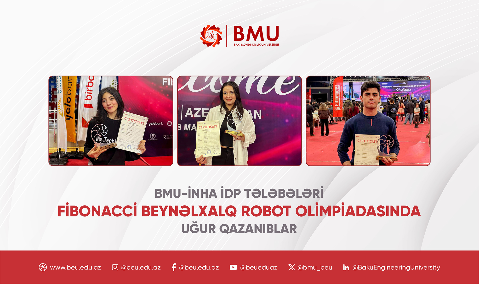 BMU-İNHA İDP tələbələri robot olimpiadasında uğur qazanıblar